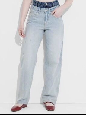 Women's Mid-Rise 90's Relaxed
Straight Jeans - Wild Fable™
Light Blue 8
